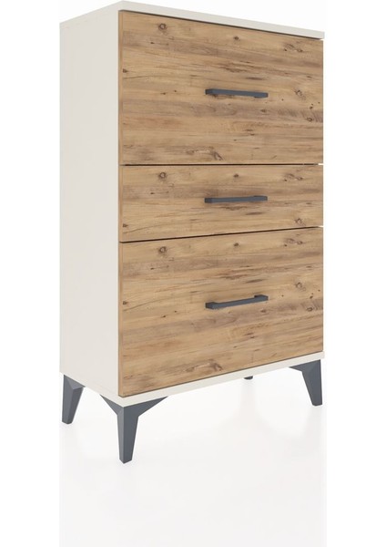 Arges Komodin 3 Çekmeceli 60X30X96 Aytaşı-Çam fiyatları