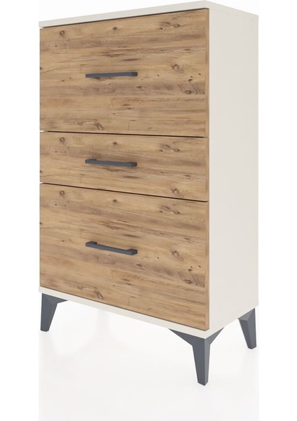 Arges Komodin 3 Çekmeceli 60X30X96 Aytaşı-Çam modelleri