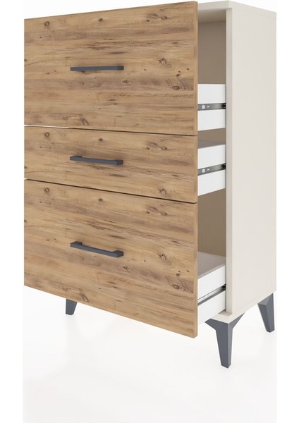 Arges Komodin 3 Çekmeceli 60X30X96 Aytaşı-Çam fırsatları