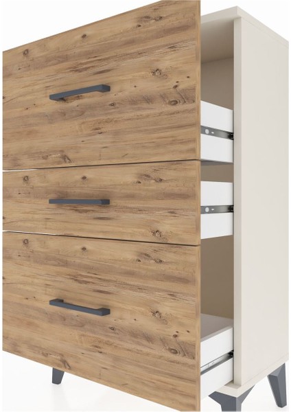 Arges Komodin 3 Çekmeceli 60X30X96 Aytaşı-Çam indirimleri