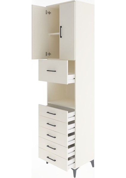 Hyperion Dolap 3 Raflı 6 Çekmeceli 2 Kapaklı 60X44X243 Aytaşı-Aytaşı fırsatları