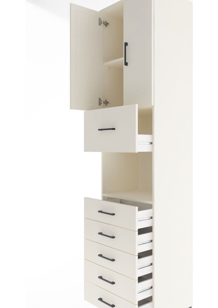 Hyperion Dolap 3 Raflı 6 Çekmeceli 2 Kapaklı 60X44X243 Aytaşı-Aytaşı indirimleri