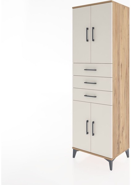 Hyperion Dolap 3 Raflı 3 Çekmeceli 4 Kapaklı 60X44X195 Çam-Aytaşı modelleri