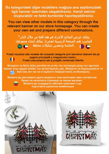 Yılbaşı Serisi 140X40 cm Dijital Baskılı Runner (Christmas Noel) fiyatları