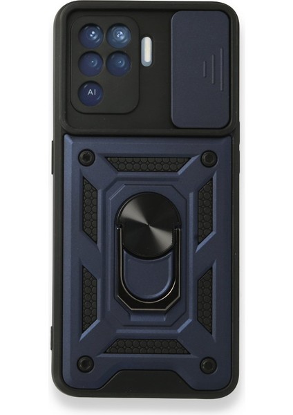 Oppo Reno 5 Lite Kılıf Kamera Koruma Sürgülü Şık Pars Tank Sert Silikon Kapak