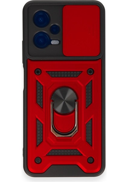 Poco X5 5g Kılıf Kamera Koruma Sürgülü Şık Pars Tank Sert Silikon Kapak