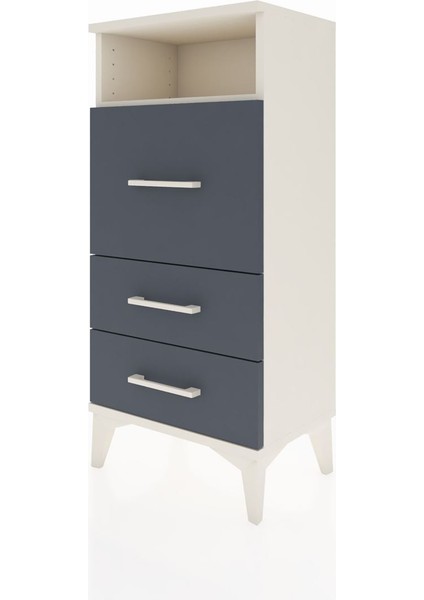 Arges Komodin Tek Raflı 3 Çekmeceli 44X30X96 Aytaşı-Antrasit modelleri