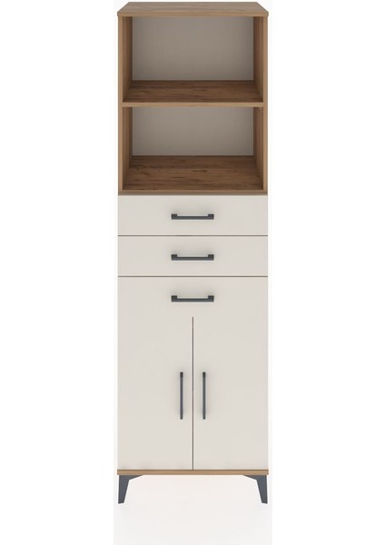Hyperion Dolap 3 Raflı 3 Çekmeceli 2 Kapaklı 60X44X195 Çam-Aytaşı