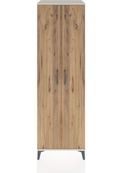 Hyperion Dolap 3 Raflı 2 Kapaklı Tek Askılı 60X44X195 Aytaşı-Çam