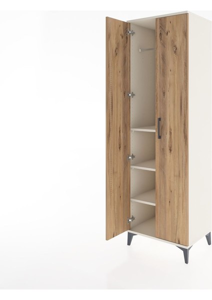 Hyperion Dolap 3 Raflı 2 Kapaklı Tek Askılı 60X44X195 Aytaşı-Çam fırsatları