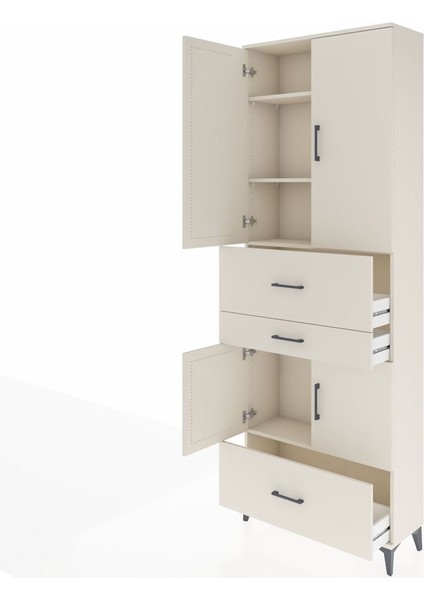 Arges Dolap 4 Raflı 3 Çekmeceli 4 Kapaklı 88X30X243 Aytaşı-Aytaşı fırsatları