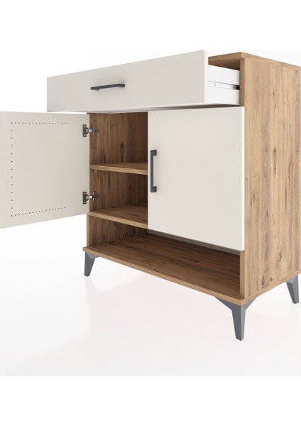 Hyperion Şifonyer 2 Raflı Tek Çekmeceli 2 Kapaklı 88X44X96 Çam-Aytaşı fırsatları