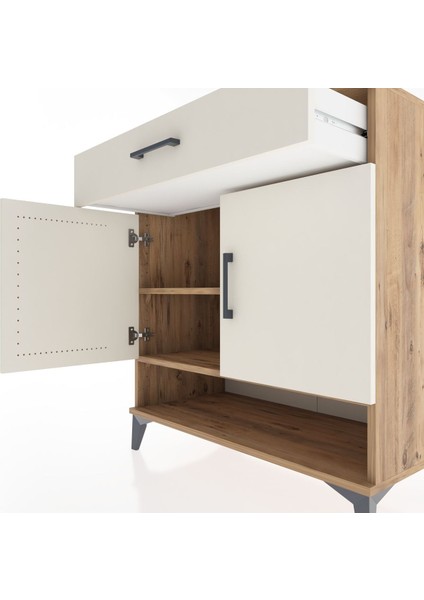 Hyperion Şifonyer 2 Raflı Tek Çekmeceli 2 Kapaklı 88X44X96 Çam-Aytaşı indirimleri
