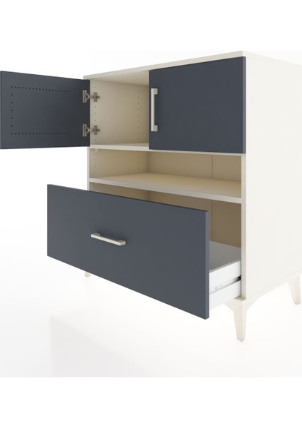 Hyperion Şifonyer 2 Raflı Tek Çekmeceli 2 Kapaklı 88X44X96 Aytaşı-Antrasit fırsatları