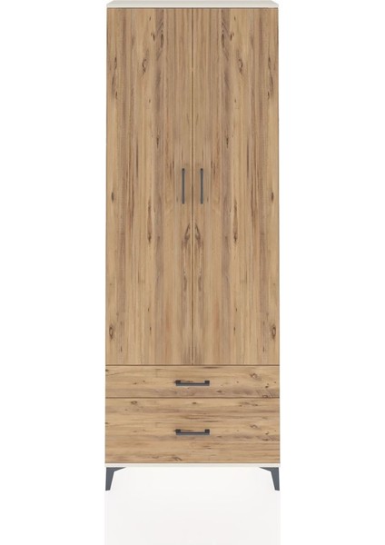 Arges Dolap 4 Raflı 2 Çekmeceli 2 Kapaklı 88X30X243 Aytaşı-Çam