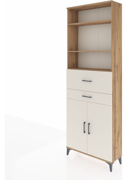 Arges Dolap 4 Raflı 2 Çekmeceli 2 Kapaklı 88X30X243 Çam-Aytaşı modelleri