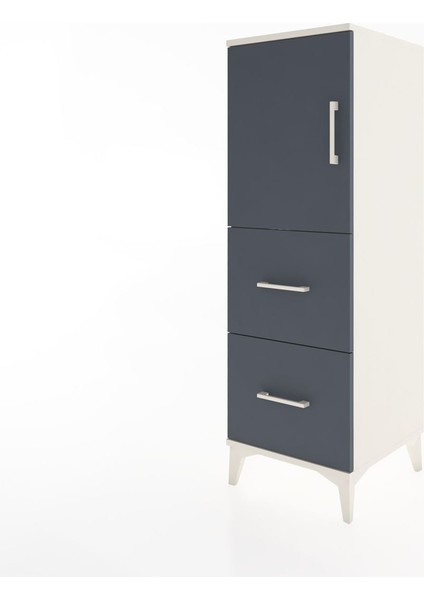 Hyperion Dolap 2 Raflı 2 Çekmeceli Tek Kapaklı 44X44X134 Aytaşı-Antrasit modelleri