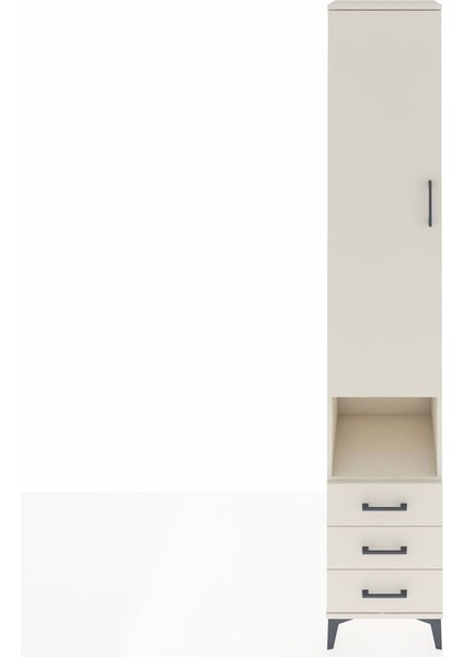 Hyperion Dolap 5 Raflı 3 Çekmeceli Tek Kapaklı 44X44X243 Aytaşı-Aytaşı