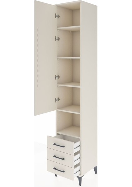 Hyperion Dolap 5 Raflı 3 Çekmeceli Tek Kapaklı 44X44X243 Aytaşı-Aytaşı fırsatları