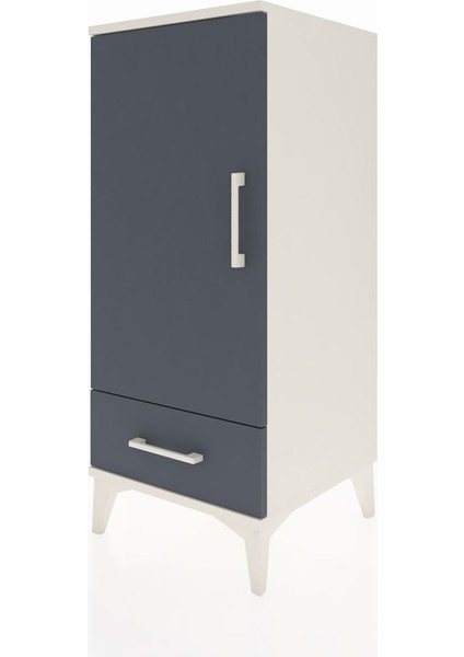 Hyperion Komodin 2 Raflı Tek Çekmeceli Tek Kapaklı 44X44X106 Aytaşı-Antrasit modelleri