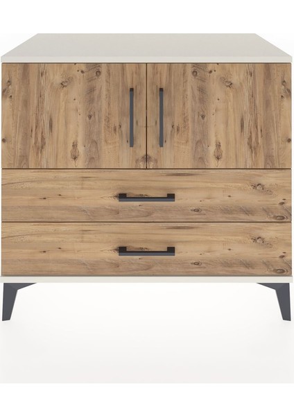 Hyperion Şifonyer 2 Raflı 2 Çekmeceli 2 Kapaklı 88X44X80 Aytaşı-Çam