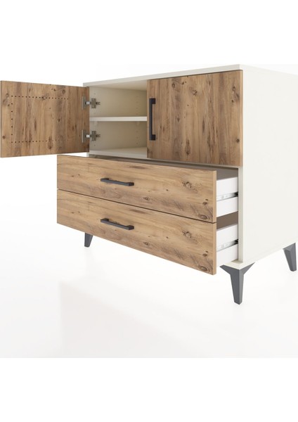 Hyperion Şifonyer 2 Raflı 2 Çekmeceli 2 Kapaklı 88X44X80 Aytaşı-Çam fırsatları