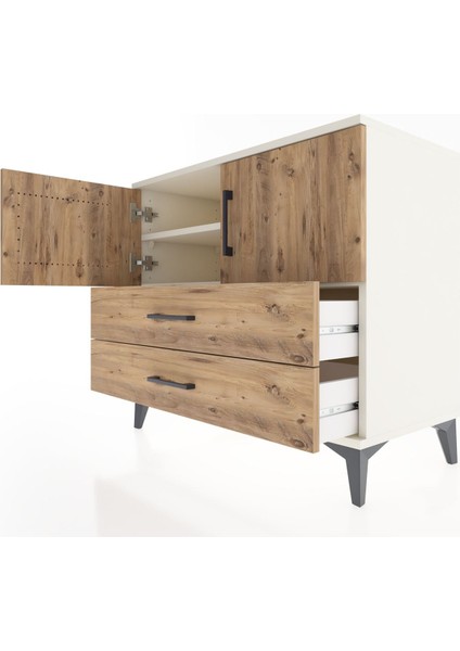 Hyperion Şifonyer 2 Raflı 2 Çekmeceli 2 Kapaklı 88X44X80 Aytaşı-Çam indirimleri