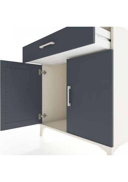 Hyperion Şifonyer Tek Çekmeceli 2 Kapaklı 88X44X96 Aytaşı-Antrasit indirimleri