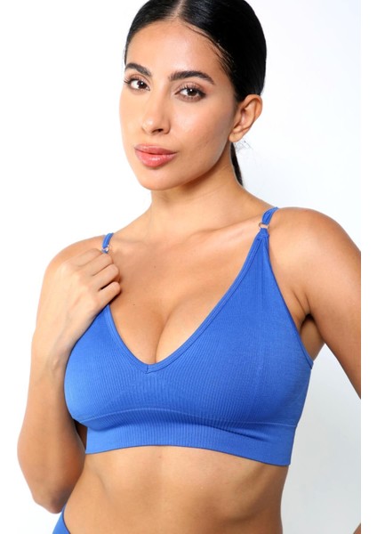 Yüksek Bel Dikişsiz Toparlayıcı Spor Tayt – Mavi indirimleri
