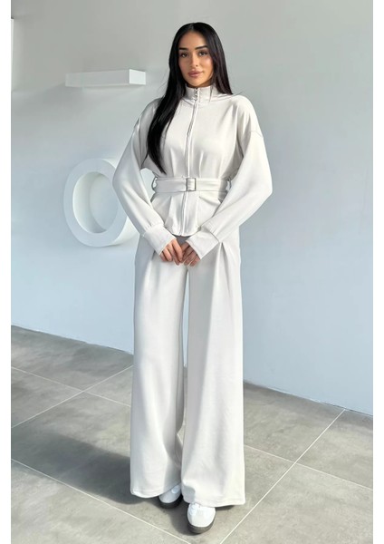 Kadın Kemer Detaylı Ceket Bel Lastikli Pantolon Ikili Takım P-00018849 fiyatları