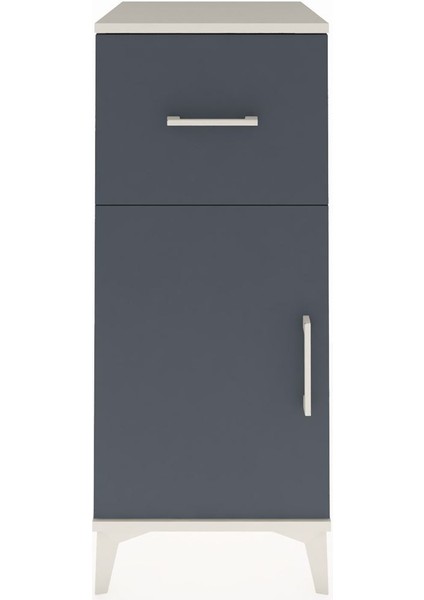 Hyperion Komodin Tek Raflı Tek Çekmeceli Tek Kapaklı 44X44X106 Aytaşı-Antrasit