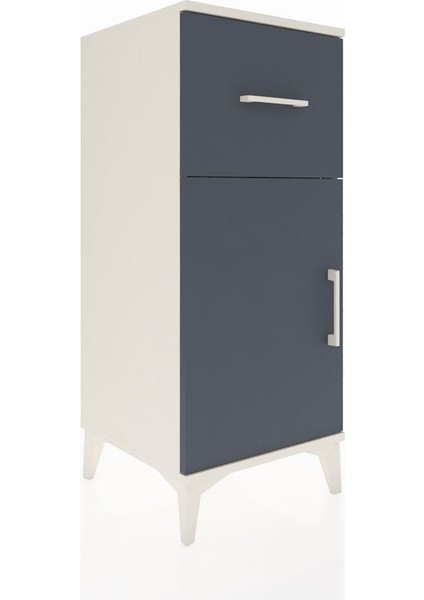 Hyperion Komodin Tek Raflı Tek Çekmeceli Tek Kapaklı 44X44X106 Aytaşı-Antrasit fiyatları