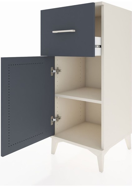 Hyperion Komodin Tek Raflı Tek Çekmeceli Tek Kapaklı 44X44X106 Aytaşı-Antrasit fırsatları