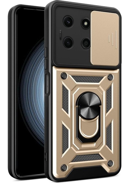 Infinix Note 30 Kılıf Tam Koruma Sağlayan Kamera Sürgülü Sert Silikon Kapak Ryc/pars Yüzüklü