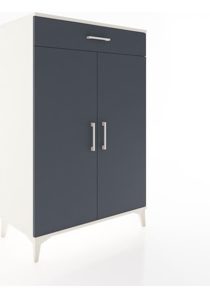 Hyperion Dolap 2 Raflı Tek Çekmeceli 2 Kapaklı 88X44X134 Aytaşı-Antrasit fiyatları