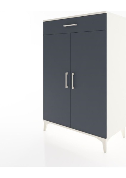 Hyperion Dolap 2 Raflı Tek Çekmeceli 2 Kapaklı 88X44X134 Aytaşı-Antrasit modelleri