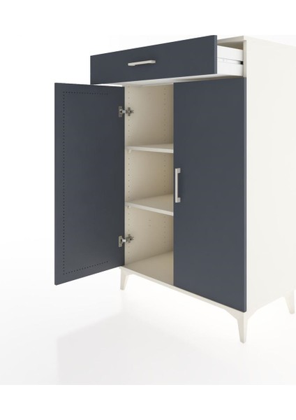 Hyperion Dolap 2 Raflı Tek Çekmeceli 2 Kapaklı 88X44X134 Aytaşı-Antrasit fırsatları