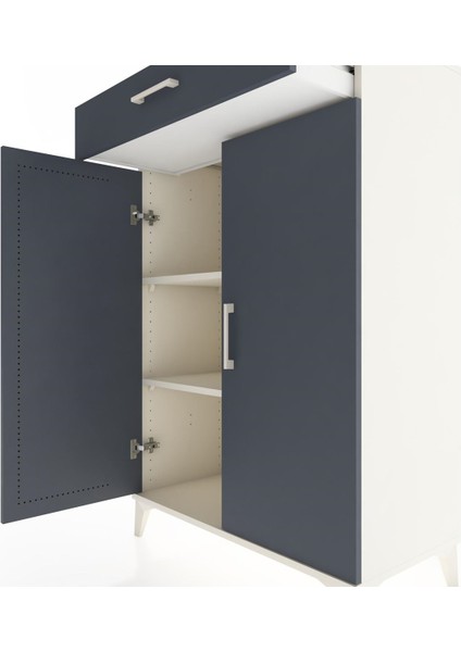 Hyperion Dolap 2 Raflı Tek Çekmeceli 2 Kapaklı 88X44X134 Aytaşı-Antrasit indirimleri