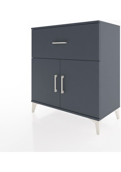 Hyperion Şifonyer 2 Raflı Tek Çekmeceli 2 Kapaklı 88X44X96 Antrasit-Antrasit modelleri