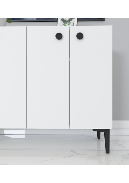 Ayça Çok Amaçlı Konsol Dolap | Beyaz - Beyaz modelleri