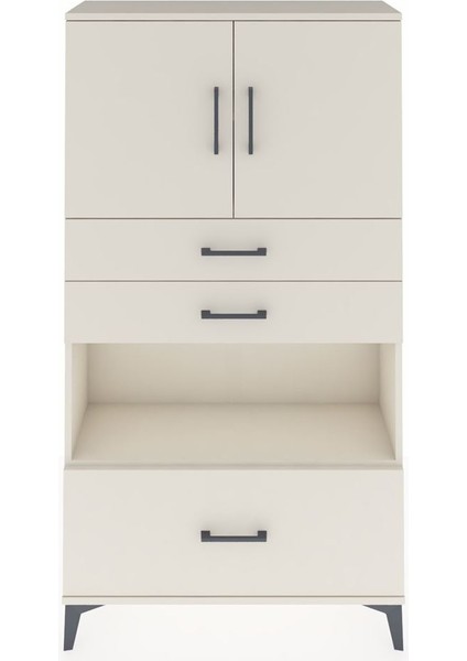 Arges Dolap 3 Raflı 3 Çekmeceli 2 Kapaklı 88X30X163 Aytaşı-Aytaşı