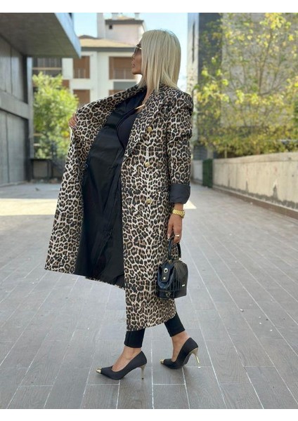 99484 Leopar Yün Efekti Kaban Leo