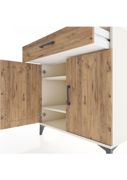 Hyperion Şifonyer 2 Raflı Tek Çekmeceli 2 Kapaklı 88X44X96 Aytaşı-Çam indirimleri