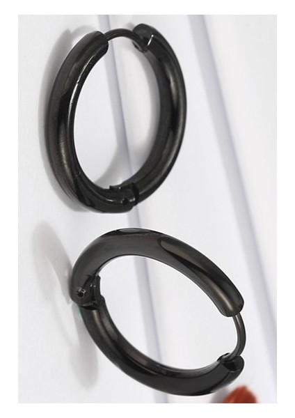 Ince Halka Unisex Erkek Çelik Küpe Çifti mse5