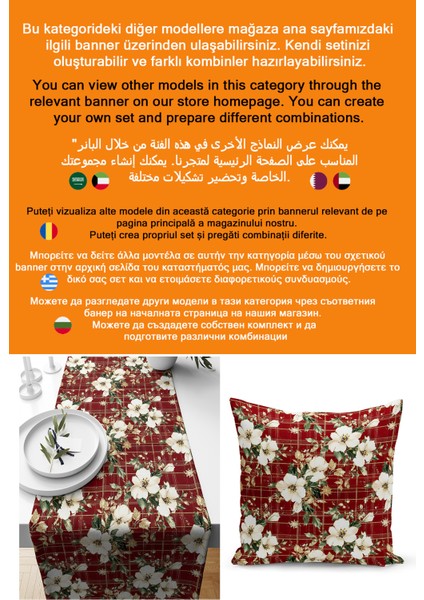 Yılbaşı Serisi 140X40 cm Dijital Baskılı Runner (Christmas Noel) fiyatları