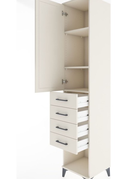 Hyperion Dolap 3 Raflı 4 Çekmeceli Tek Kapaklı 44X44X221 Aytaşı-Aytaşı indirimleri