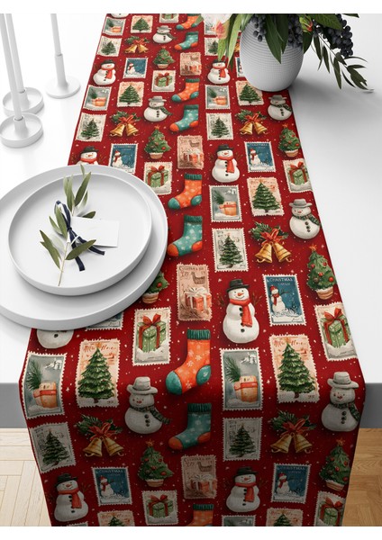 Yılbaşı Serisi 140X40 cm Dijital Baskılı Runner (Christmas Noel)