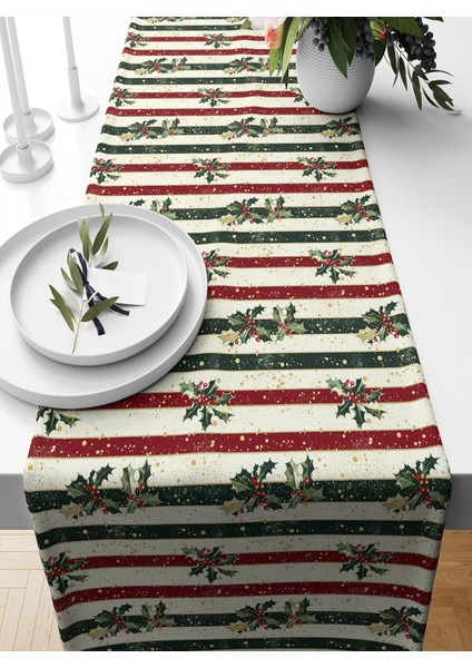 Yılbaşı Serisi 140X40 cm Dijital Baskılı Runner (Christmas Noel)