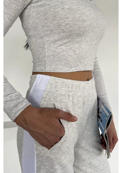 Kadın Bel Lastikli Yan Şerit Detaylı Eşofman Altı P-00018622 modelleri