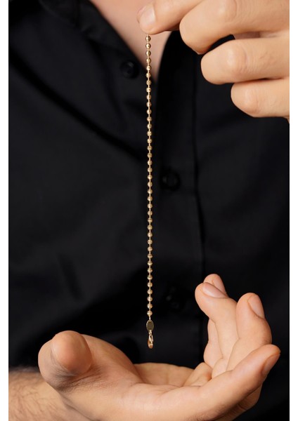 14 Ayar Altın Luna Zincir Erkek Bileklik indirimleri